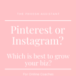 Pinterest marketing or instagram marketing social media marketing