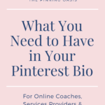 3 Things to put in your Pinterest Bio