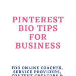 3 Things to put in your Pinterest Bio