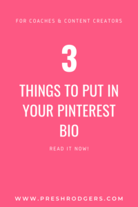 What you need to have in your Pinterest Bio