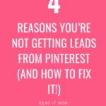 Why You're Not Getting Leads From Pinterest