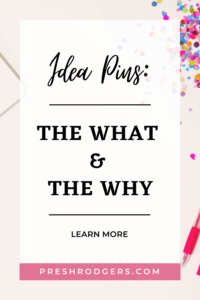 what are idea pins