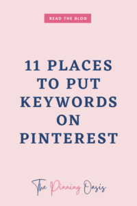 Places for Keywords on Pinterest